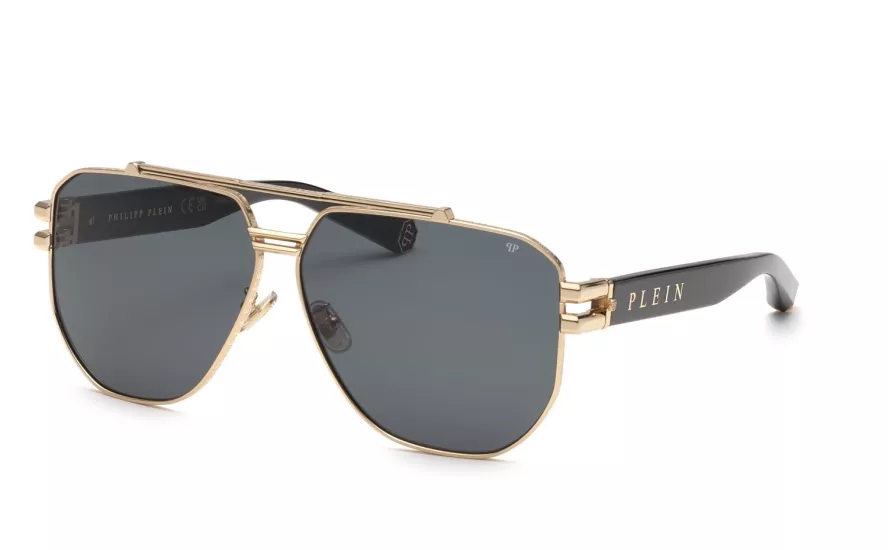 Philipp Plein SPP185 0301 65 | Unisex Altın Güneş Gözlüğü